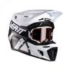 KASK MOTOCYKLOWY Z GOGLAMI LEATT KIT MOTO 9.5 CARBON WHITE M